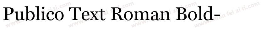 Publico Text Roman Bold字体转换